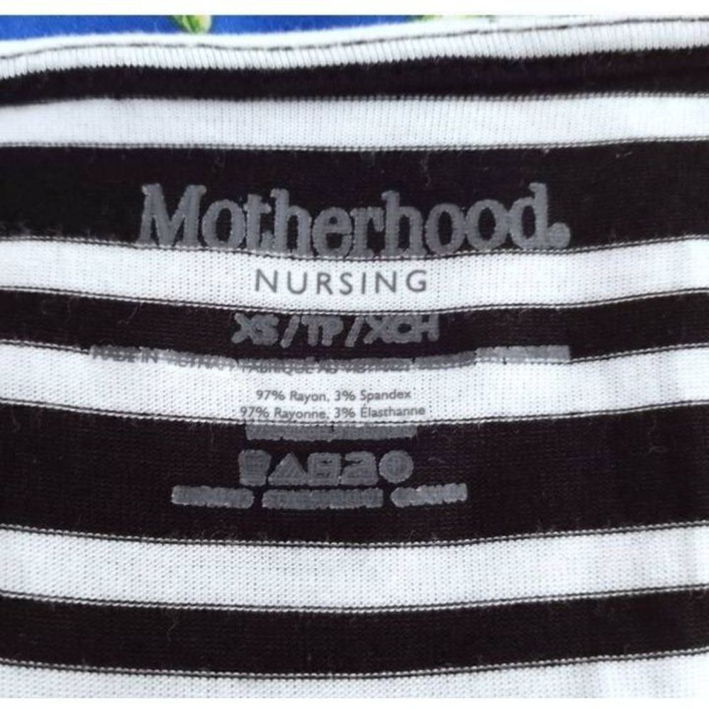 MOTHERHOOD NURSING BLACK & WHITE STRIPE DRESS SZ.XS EUC. - Picture 7 of 7